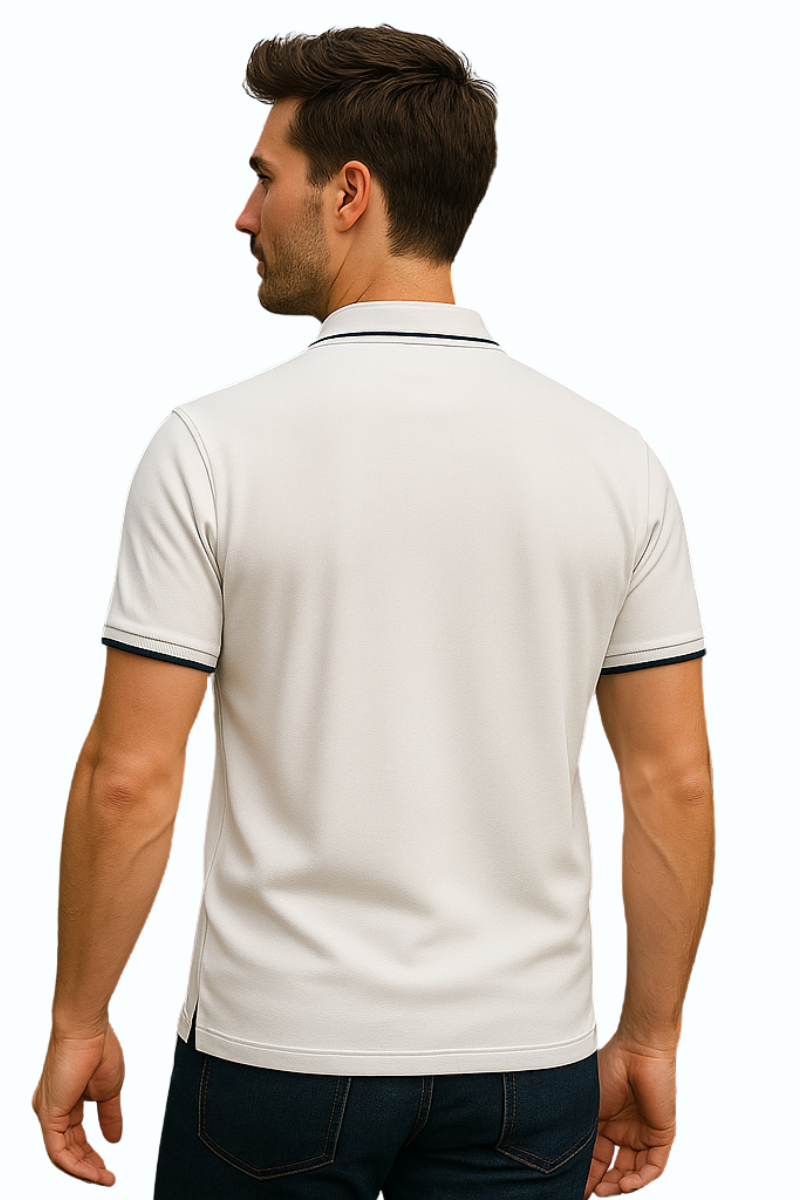 Premium Cotton Tipped Color Polo T-Shirt – Everyday Comfort & Style