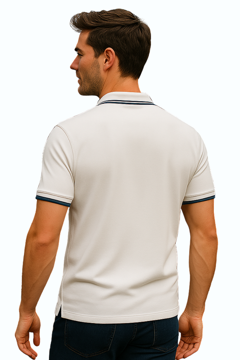Premium Cotton Tipped Color Polo T-Shirt – Everyday Comfort & Style