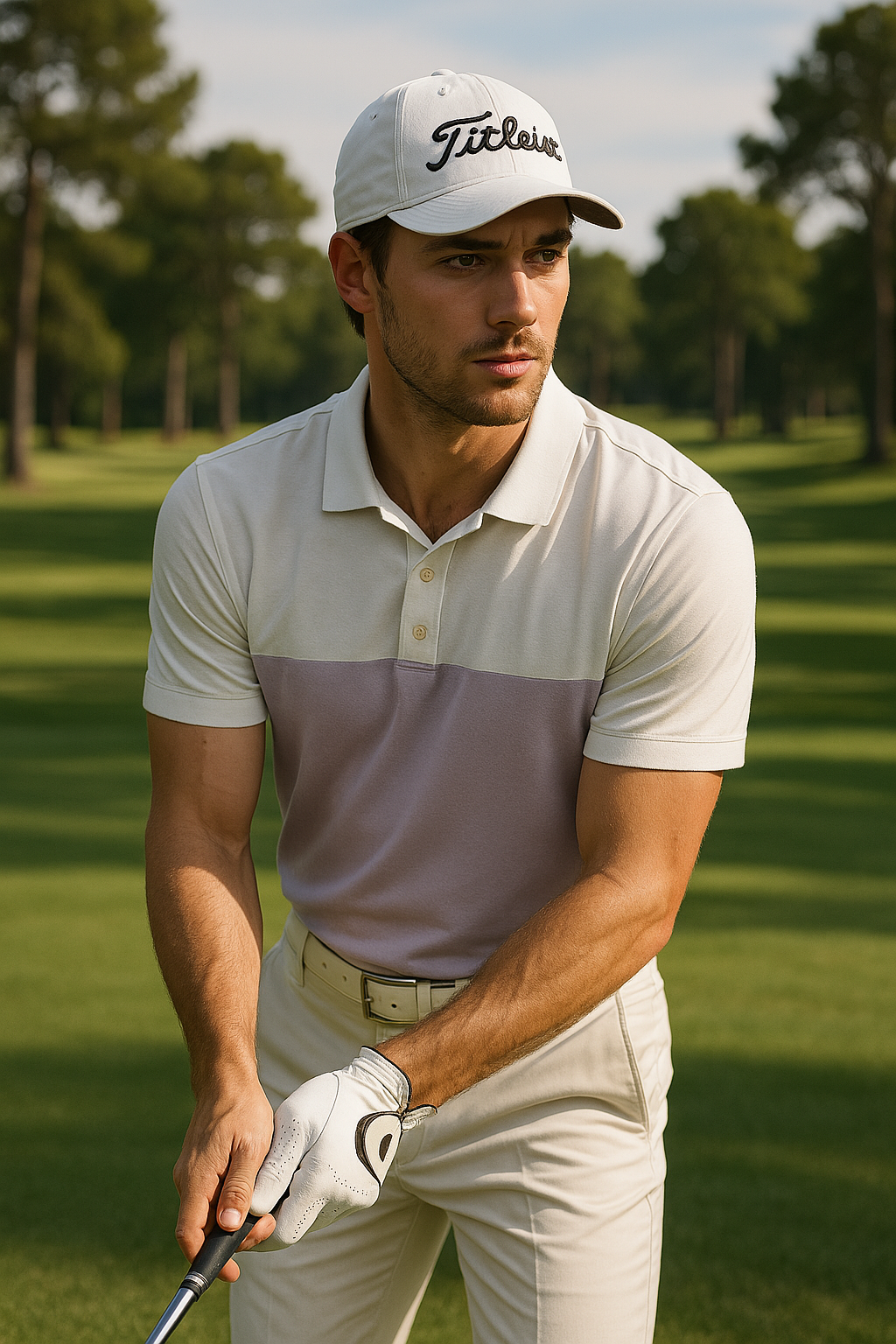 Purple and White Polo T-Shirt for Men – Smart Casual by BarelyStylish