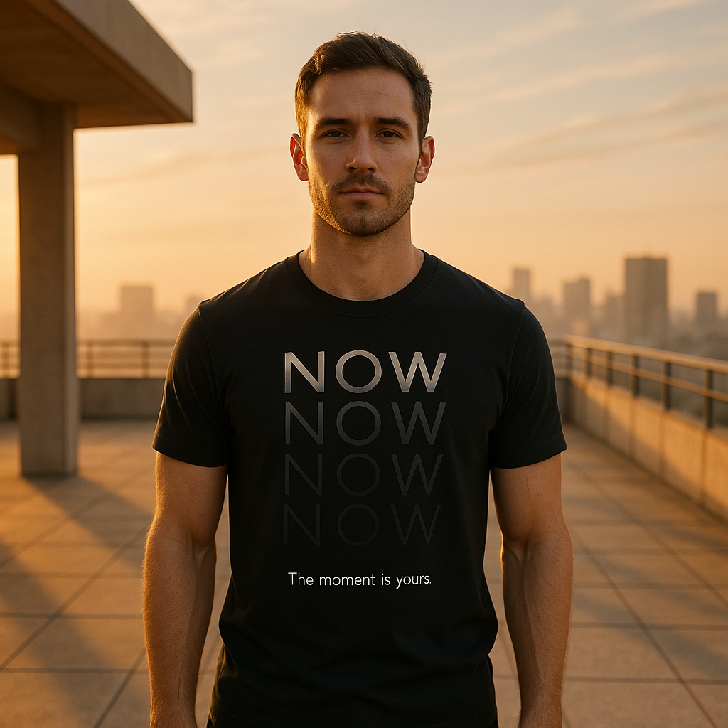 BarelyStylish Black Matte Design T-Shirt for Men – Soft, Breathable & Minimal