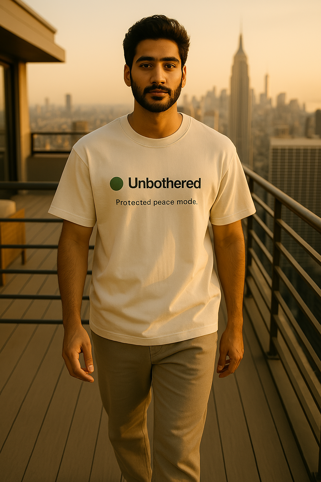 BarelyStylish Cream Shade Cotton T-Shirt for Men – Soft, Breathable & Minimal