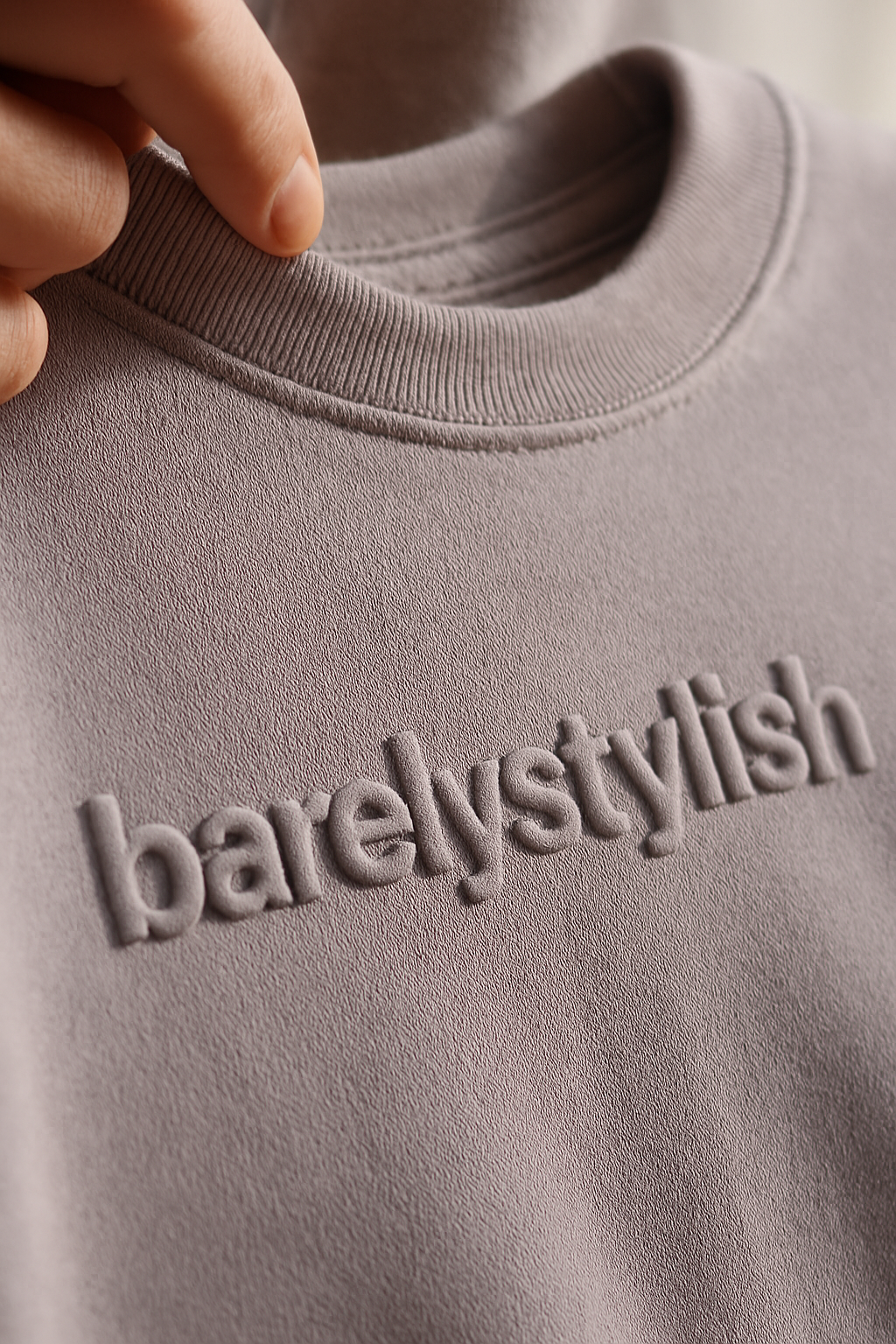 Lavender Cotton Crew Neck T-Shirt – BarelyStylish Limited Signature Edition