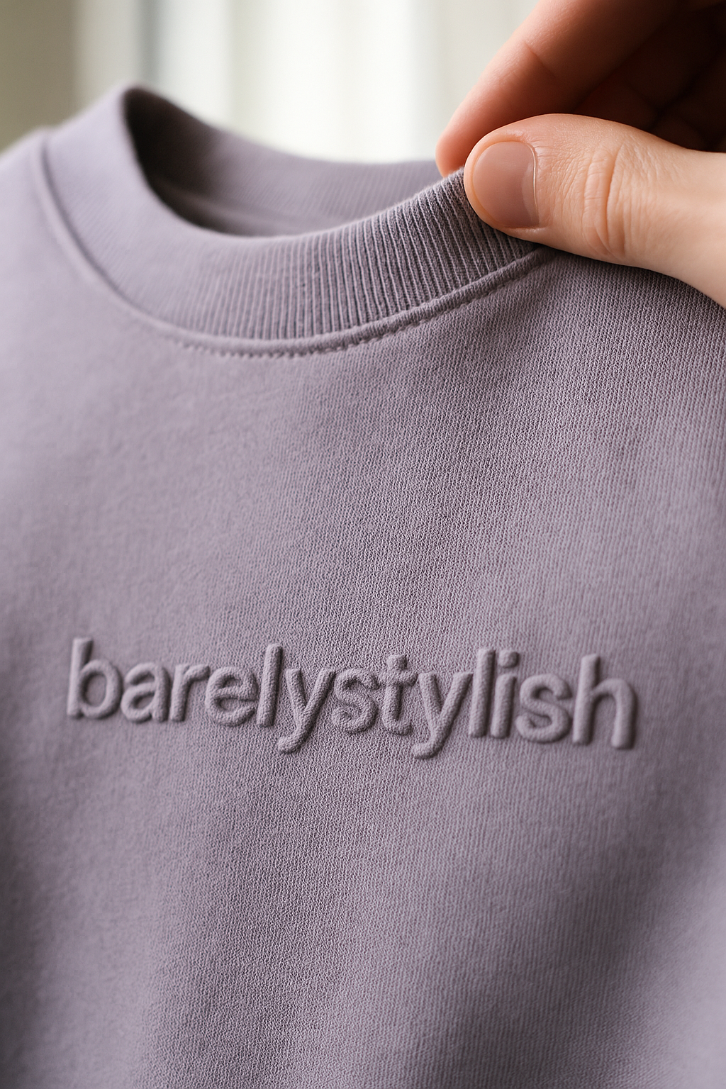 Lavender Cotton Crew Neck T-Shirt – BarelyStylish Limited Signature Edition