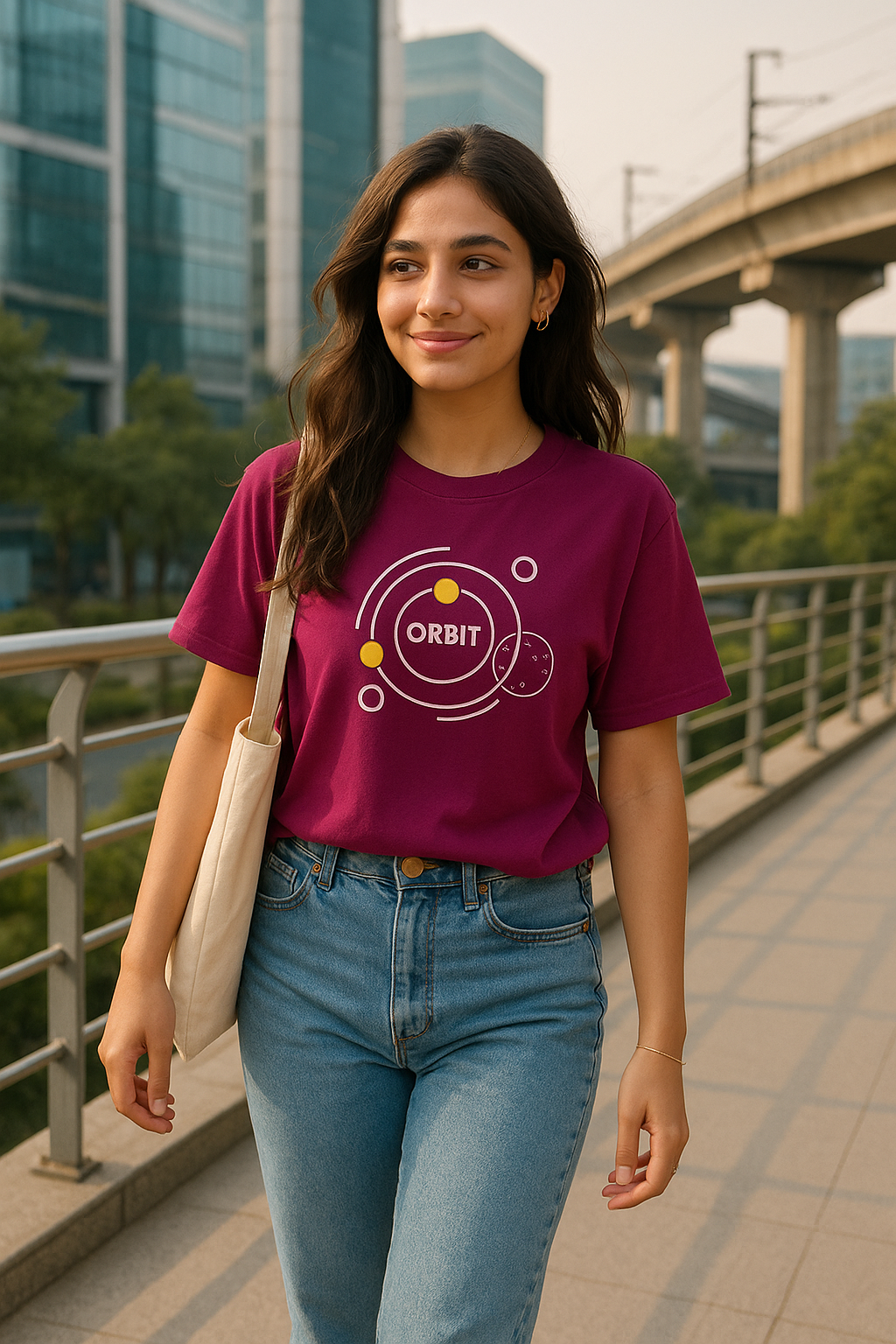 Women’s 100% Cotton Crew Neck T-Shirt – Feather-Soft Comfort | Orbit | BarelyStylish