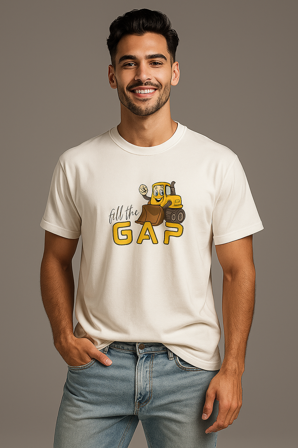 BarelyStylish Premium Cotton Crewneck T-Shirt for Men - Fill the GAP
