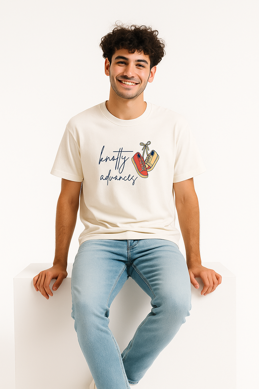 BarelyStylish Premium Cotton Crewneck T-Shirt for Men - Knotty Advances