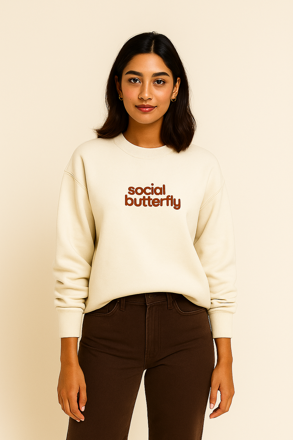 Premium Fleece Cotton Sweatshirt for Women | Social Butterfly