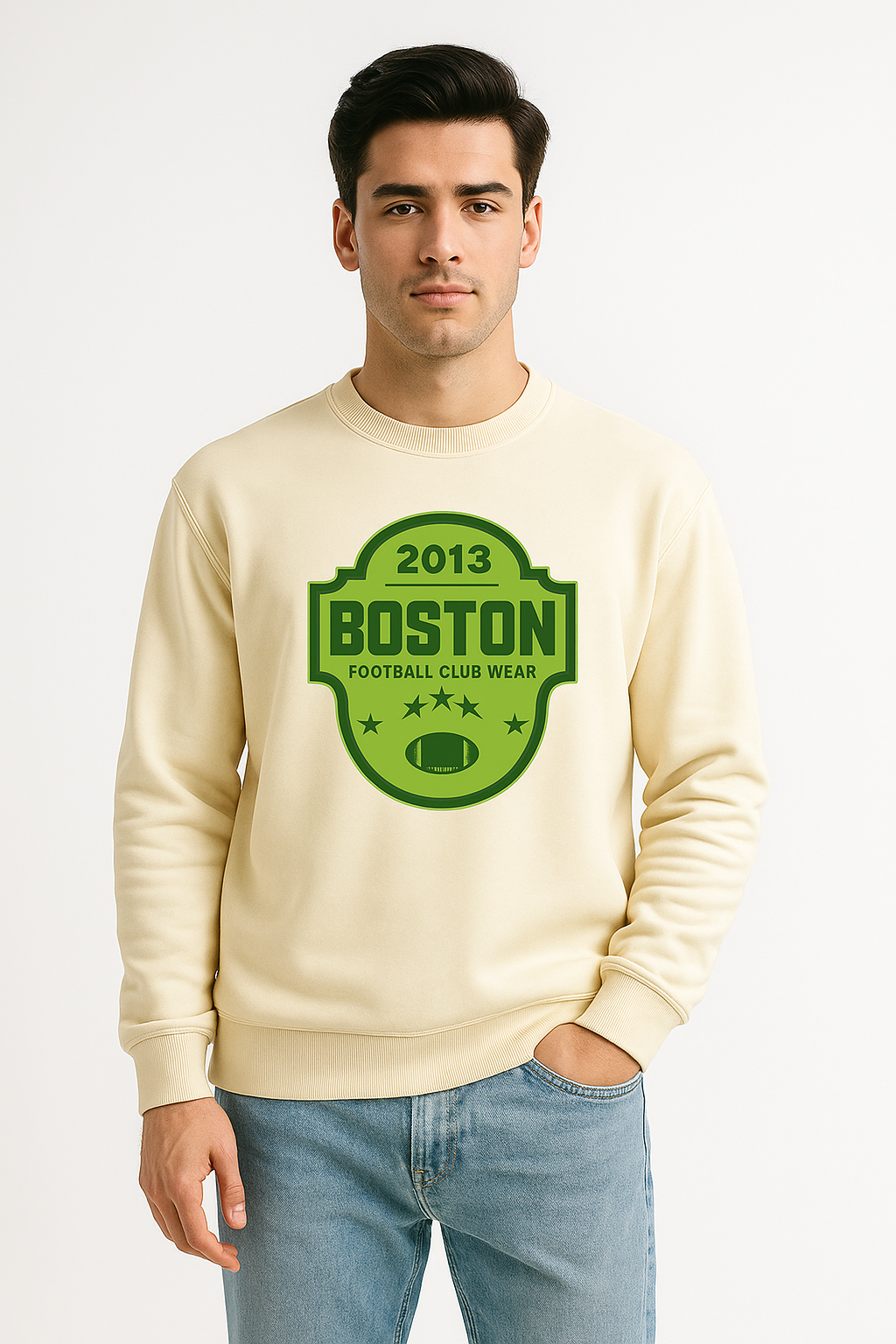 Premium Fleece Cotton Sweatshirt for Men | Boston Football Club