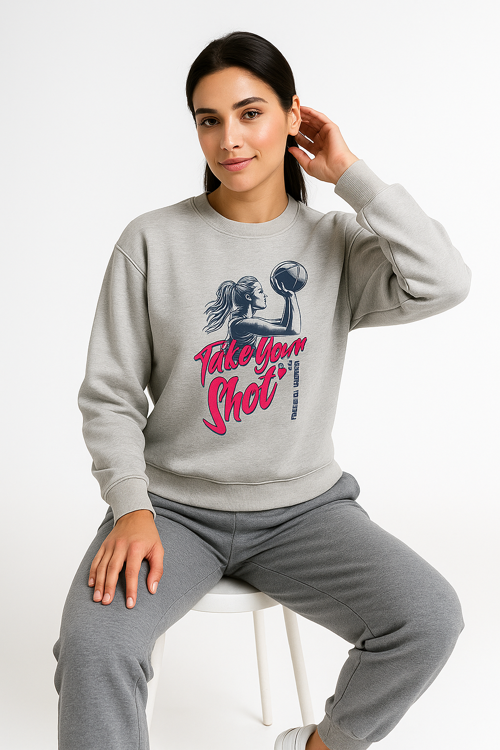 Premium Fleece Cotton Sweatshirt for Women | Take Your Shot