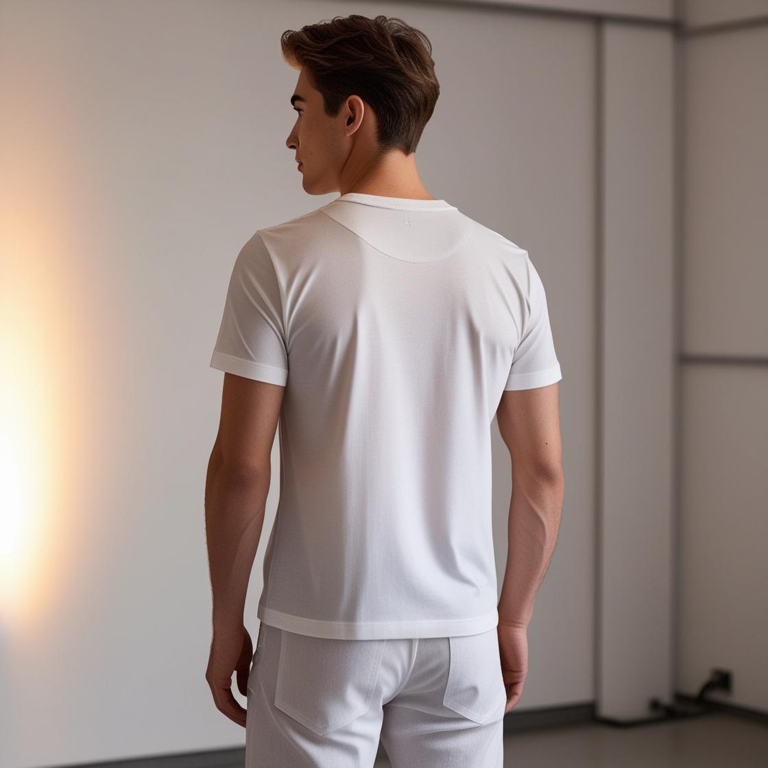 White Cotton Crew Neck T-Shirt for Men – Everyday Essential by BarelyStylish