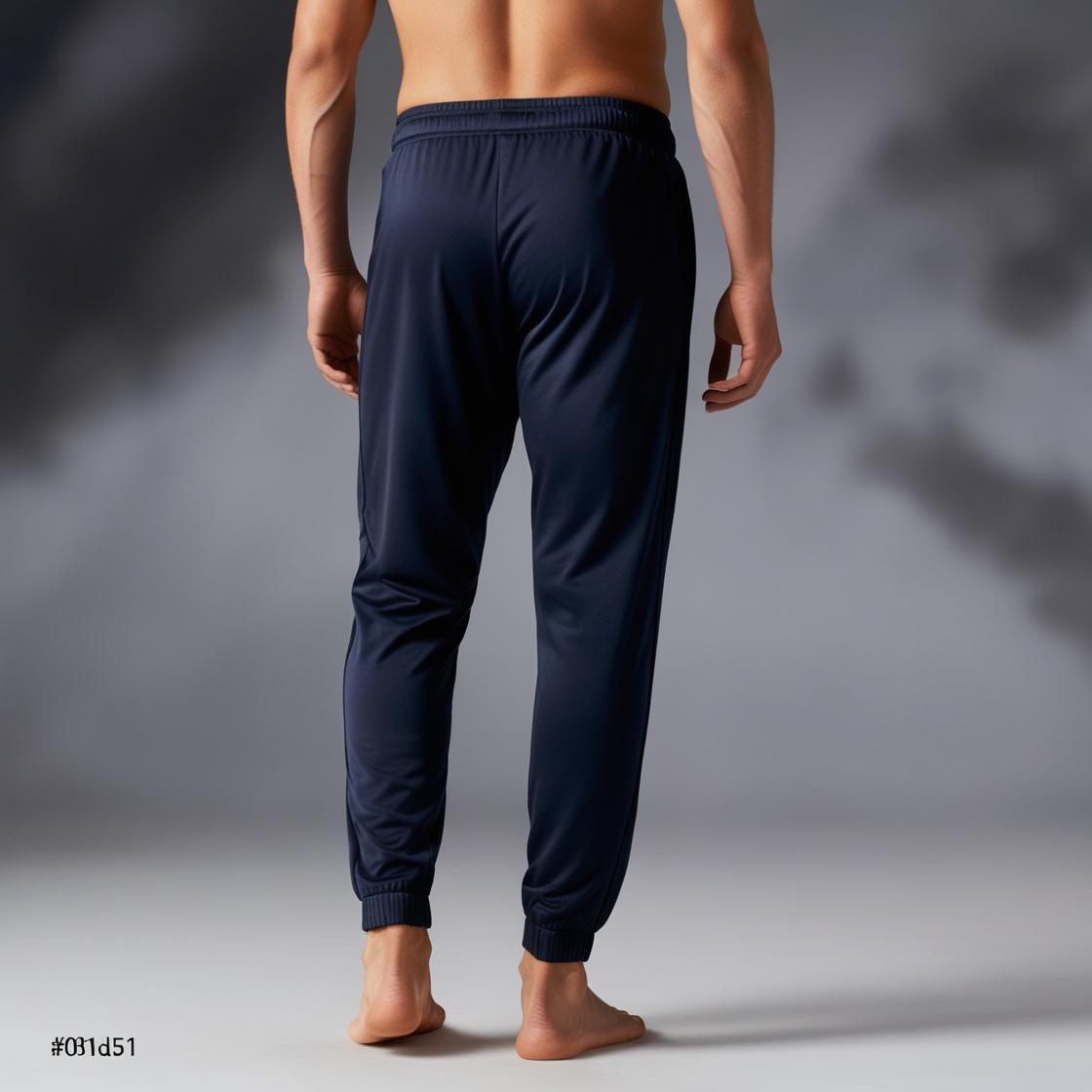 Premium Comfort Fit Men's Navy Track Pants – Lightweight, Breathable, All-Day Wear