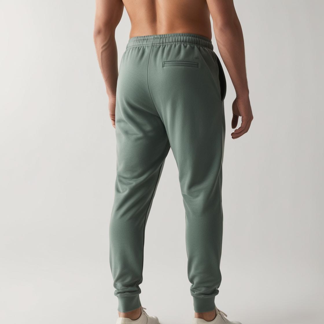 Premium Comfort Fit Men's Sage Green Track Pants – Lightweight, Breathable, All-Day Wear