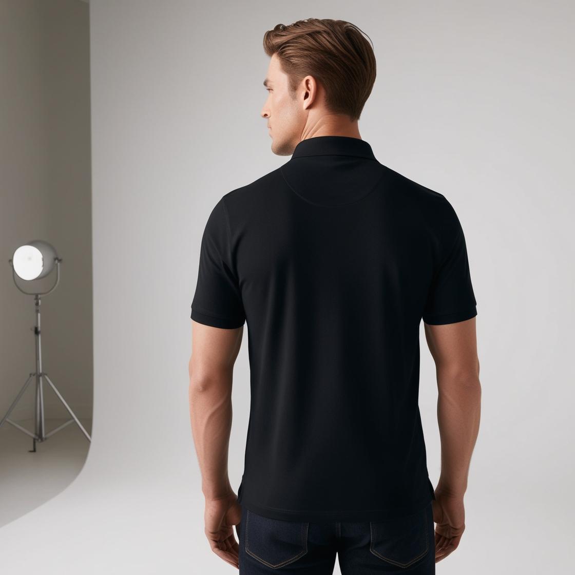 Men's Premium Jet Black T-Shirt – Minimalist Casual Wear by BarelyStylish