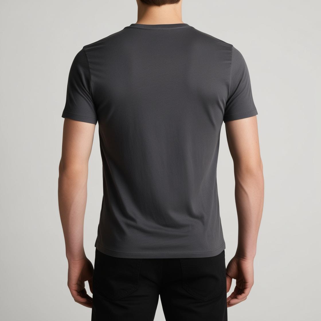 BarelyStylish Slate Gray - Minimalist Cotton T-Shirt for All Day comfort