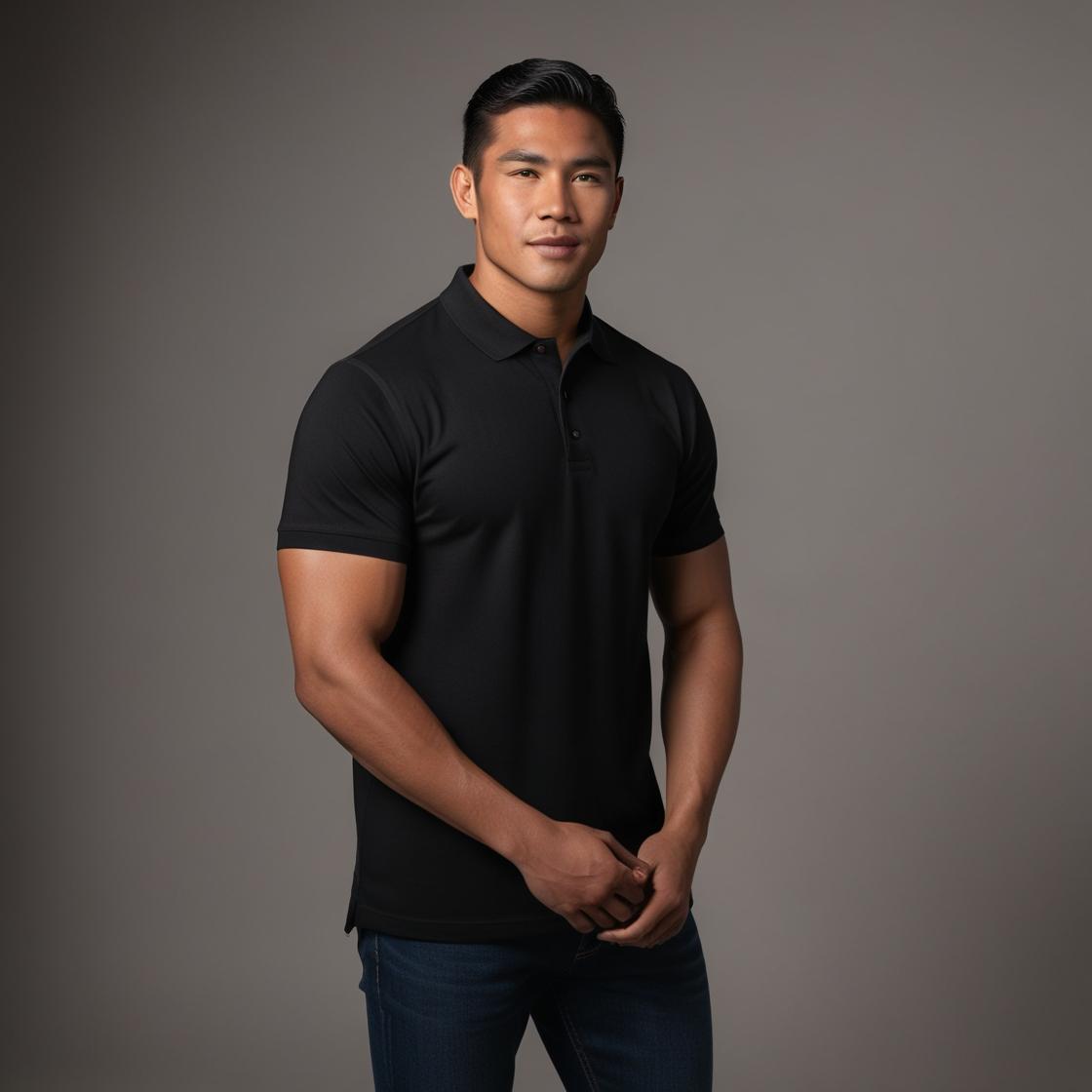 Men's Premium Jet Black T-Shirt – Minimalist Casual Wear by BarelyStylish