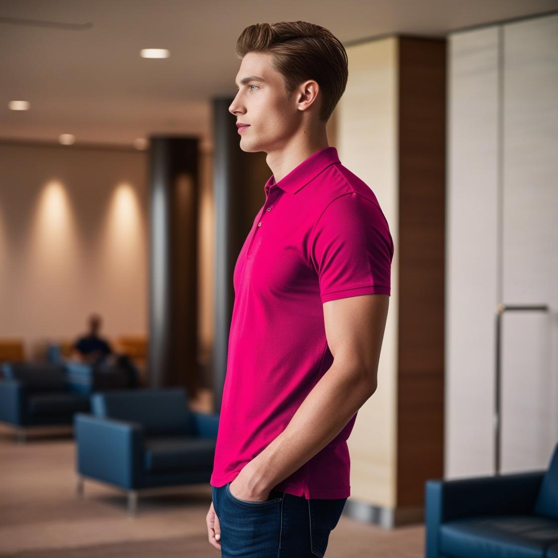Solid Magenta Color Polo T-Shirt for Men – Smart Casual by BarelyStylish