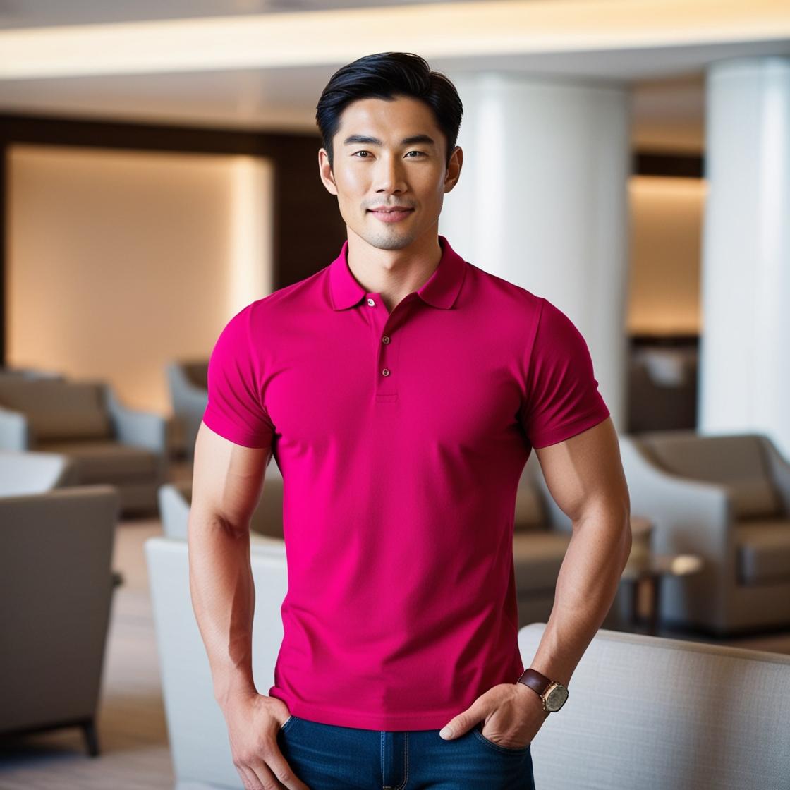 Solid Magenta Color Polo T-Shirt for Men – Smart Casual by BarelyStylish