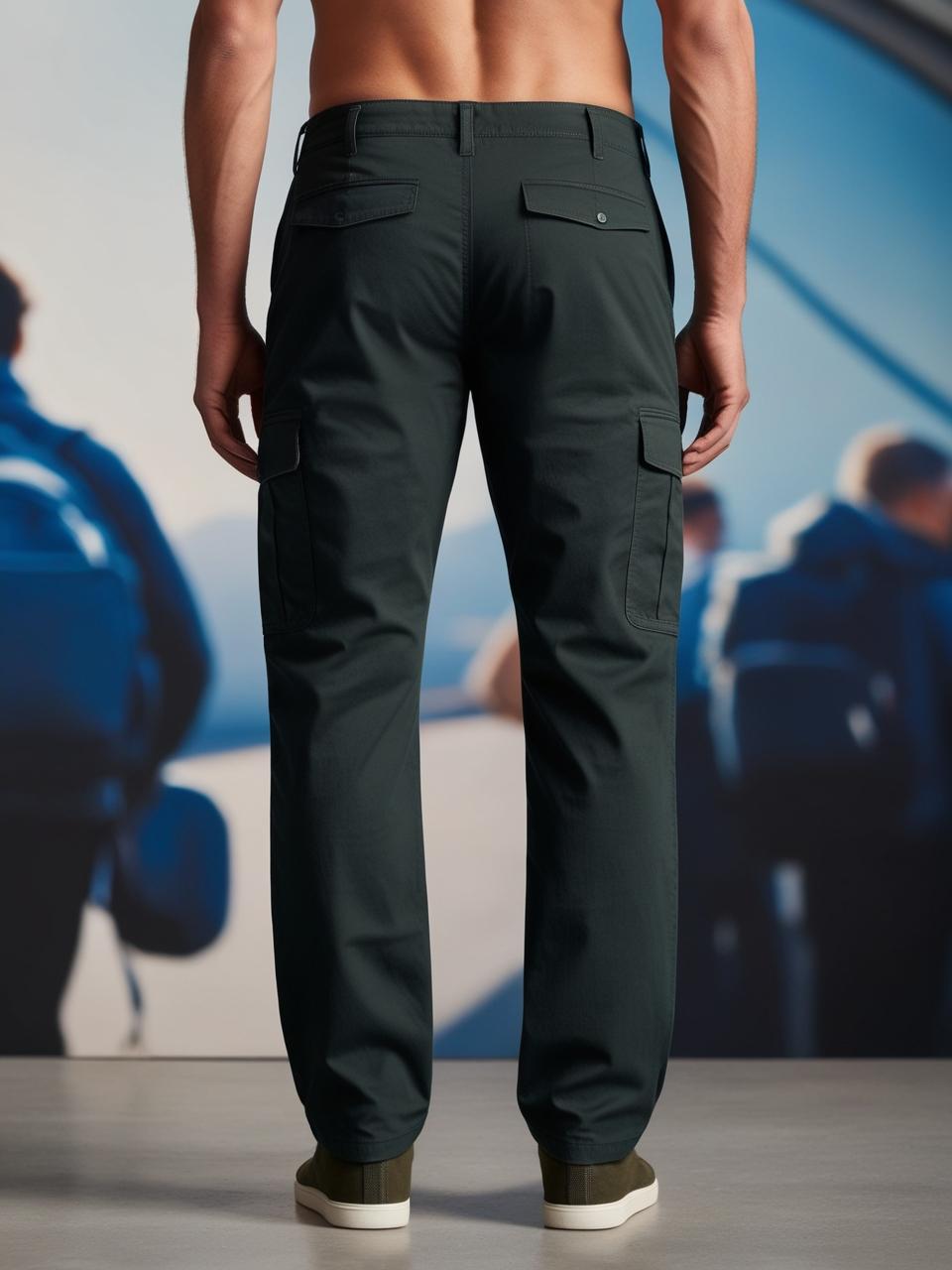 Men’s Utility Cargo Pants – Dark Green Versatile, Durable, and On-Trend