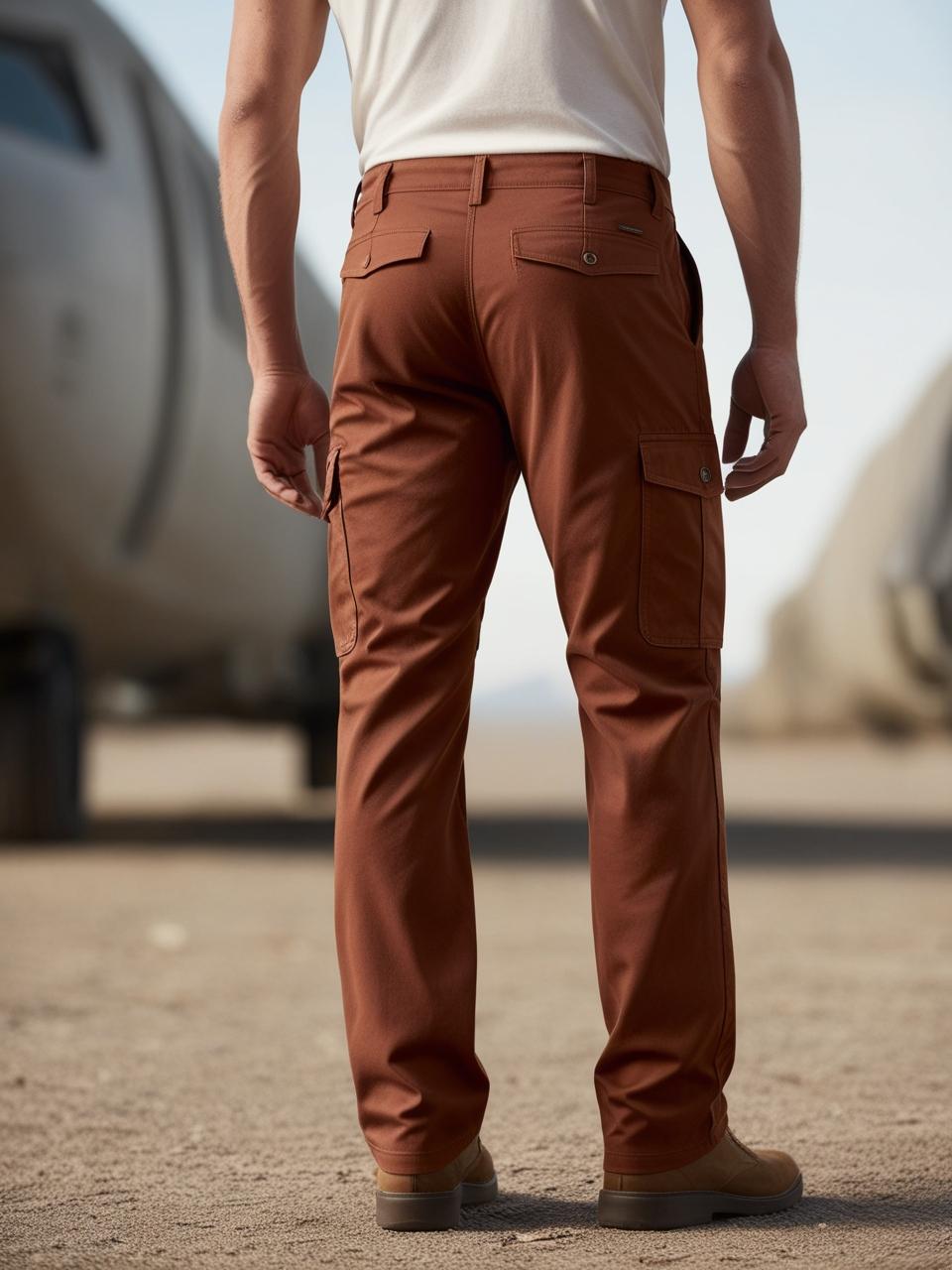 Men’s Utility Cargo Pants – Rusty Brown Versatile, Durable, and On-Trend
