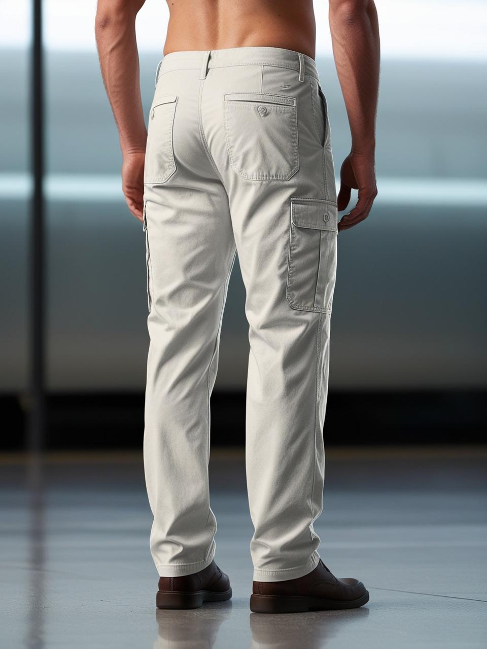 Men’s Utility Cargo Pants – Off White Versatile, Durable, and On-Trend