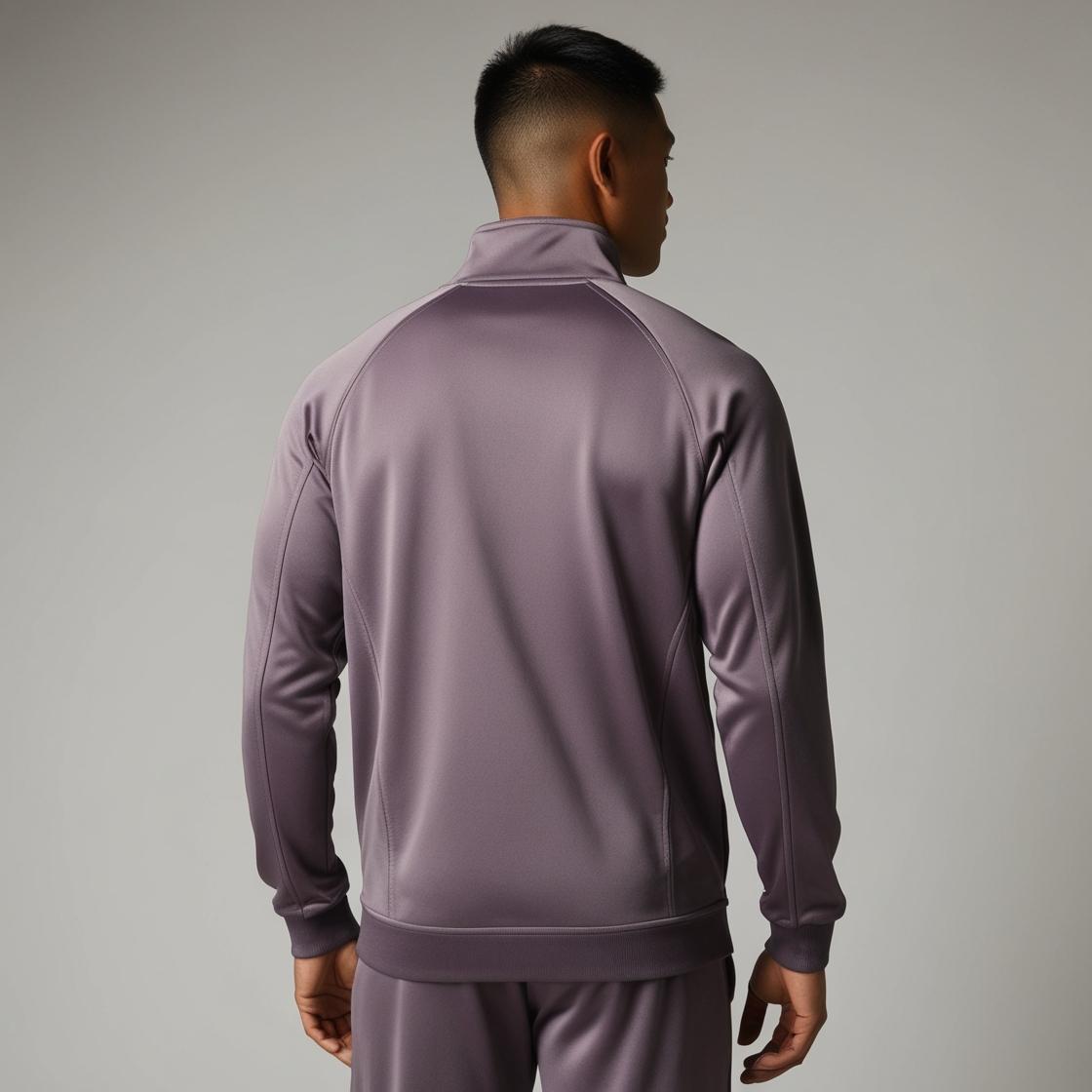Back View Dark Lilac Track Suit for Men