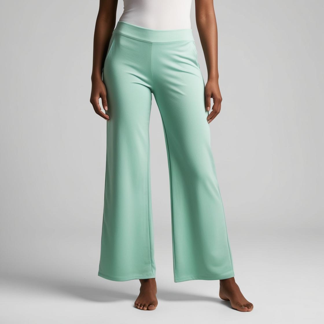 BarelyStylish Women's Palazzos – Mint Effortless Comfort & Chic Style