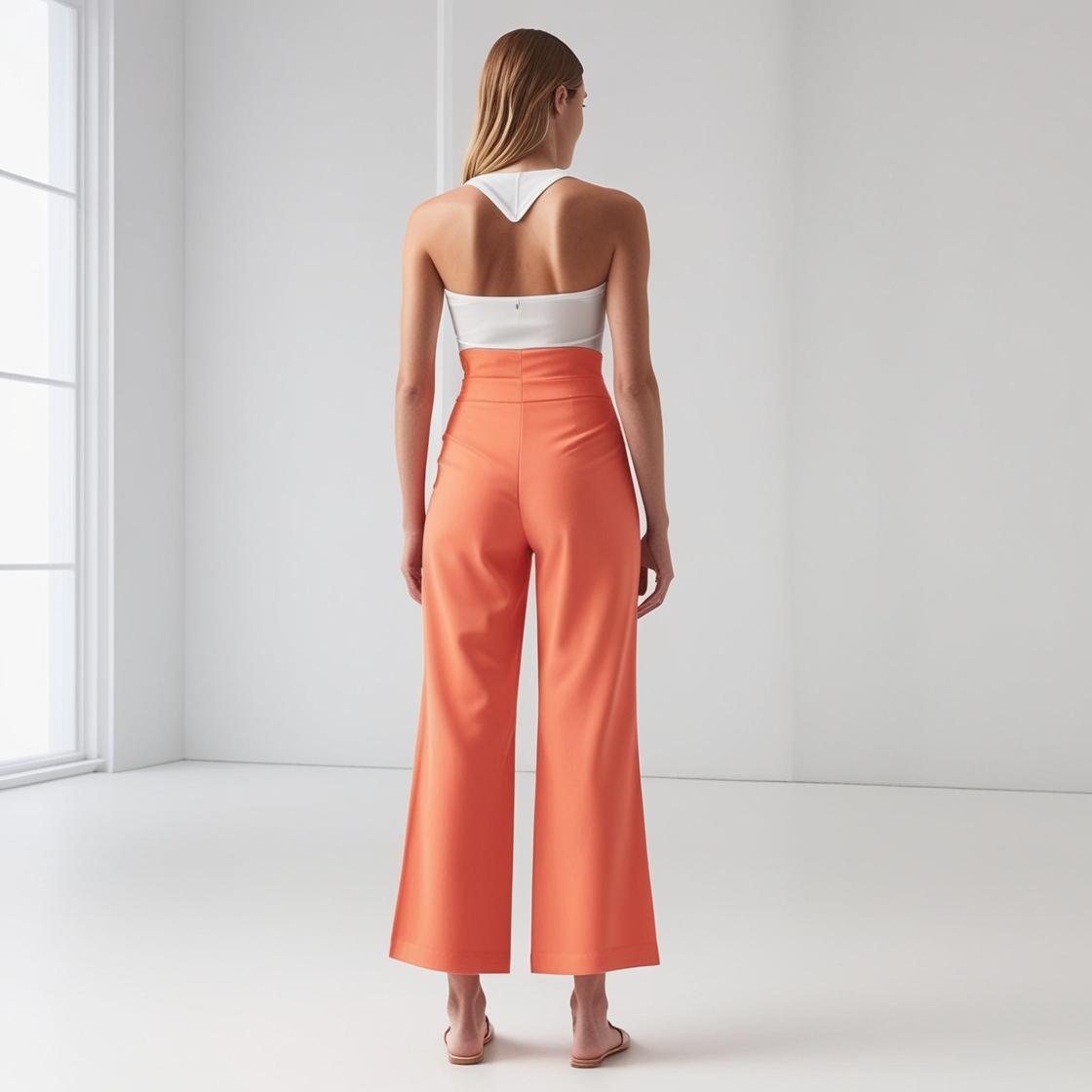 BarelyStylish Women's Palazzos – Papaya Color Effortless Comfort & Chic Style