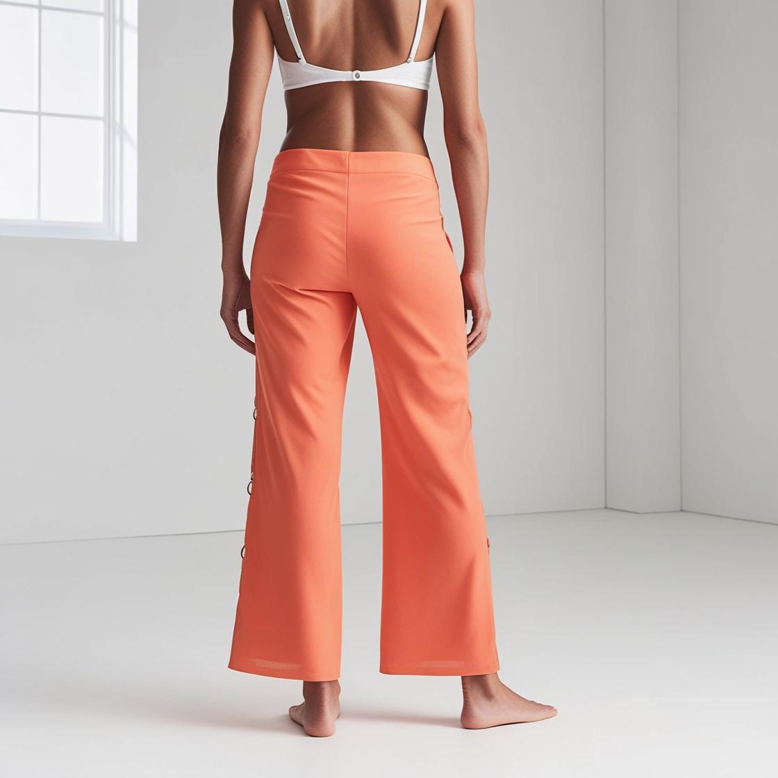 BarelyStylish Women's Palazzos – Papaya Color Effortless Comfort & Chic Style