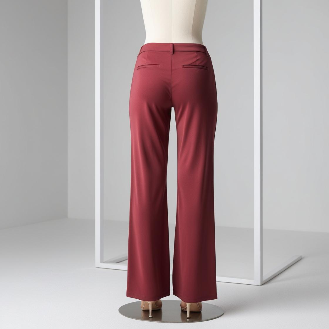 BarelyStylish Women's Palazzos – Rose Red Effortless Comfort & Chic Style