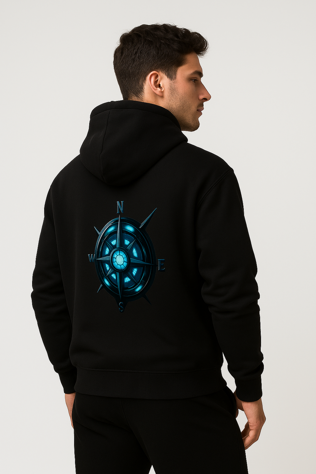 Black Compass Hoodie – Navigate Your Style