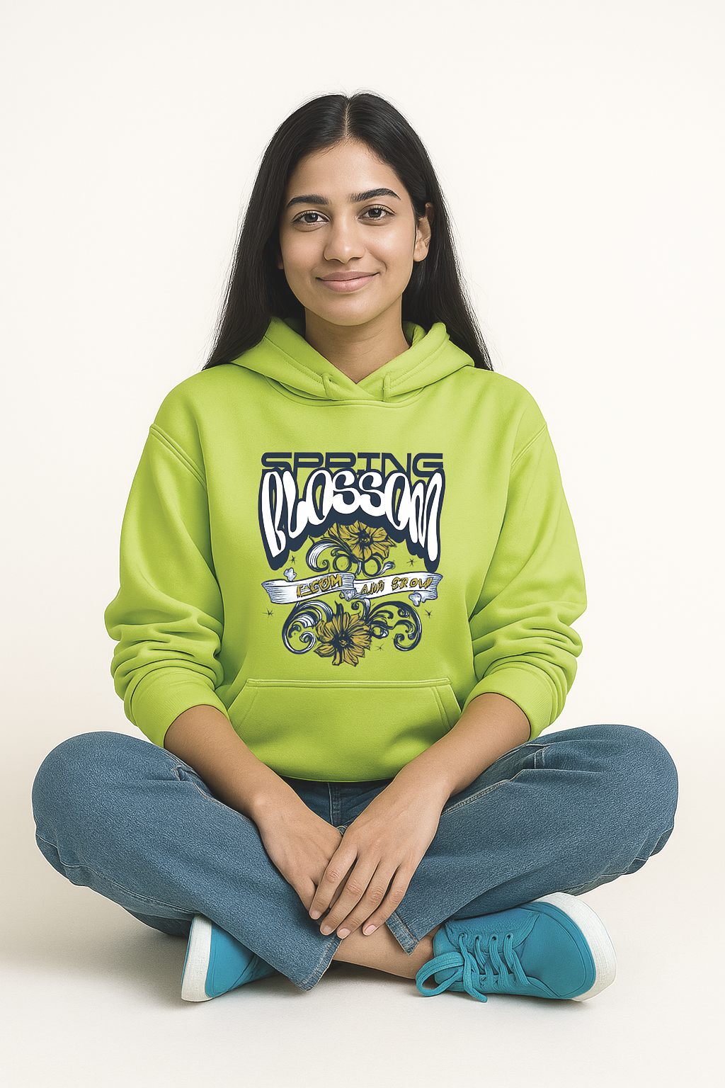 BarelyStylish Florescent Blossom Hoodie