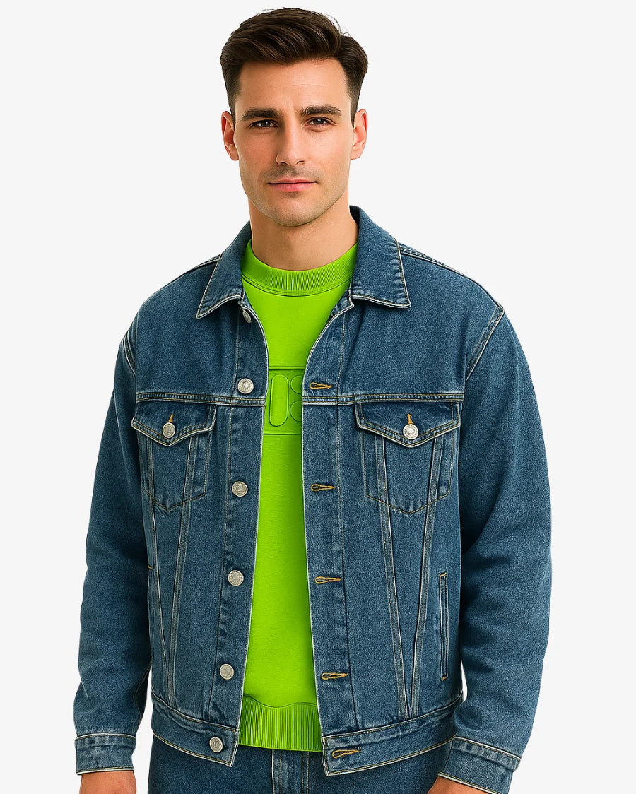 BarelyStylish Men’s Vibrant Green Sweatshirt