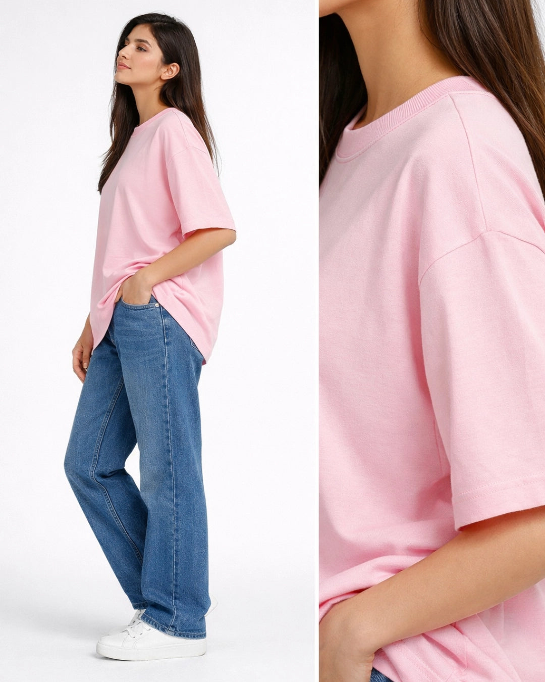 Oversized Fit | Premium Cotton Crewneck Tees