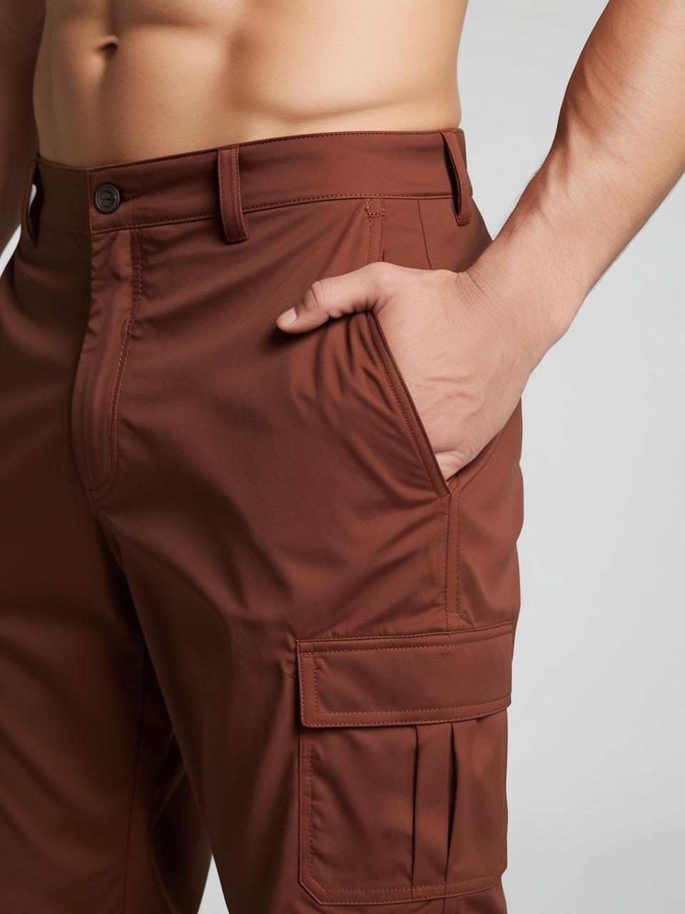 Men’s Utility Cargo Pants – Rusty Brown Versatile, Durable, and On-Trend