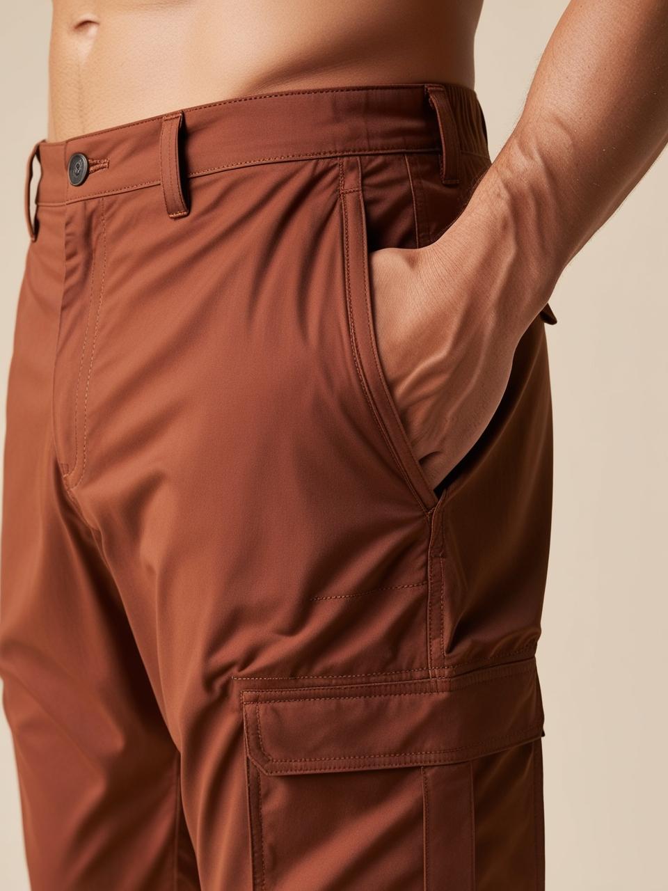 Men’s Utility Cargo Pants – Rusty Brown Versatile, Durable, and On-Trend