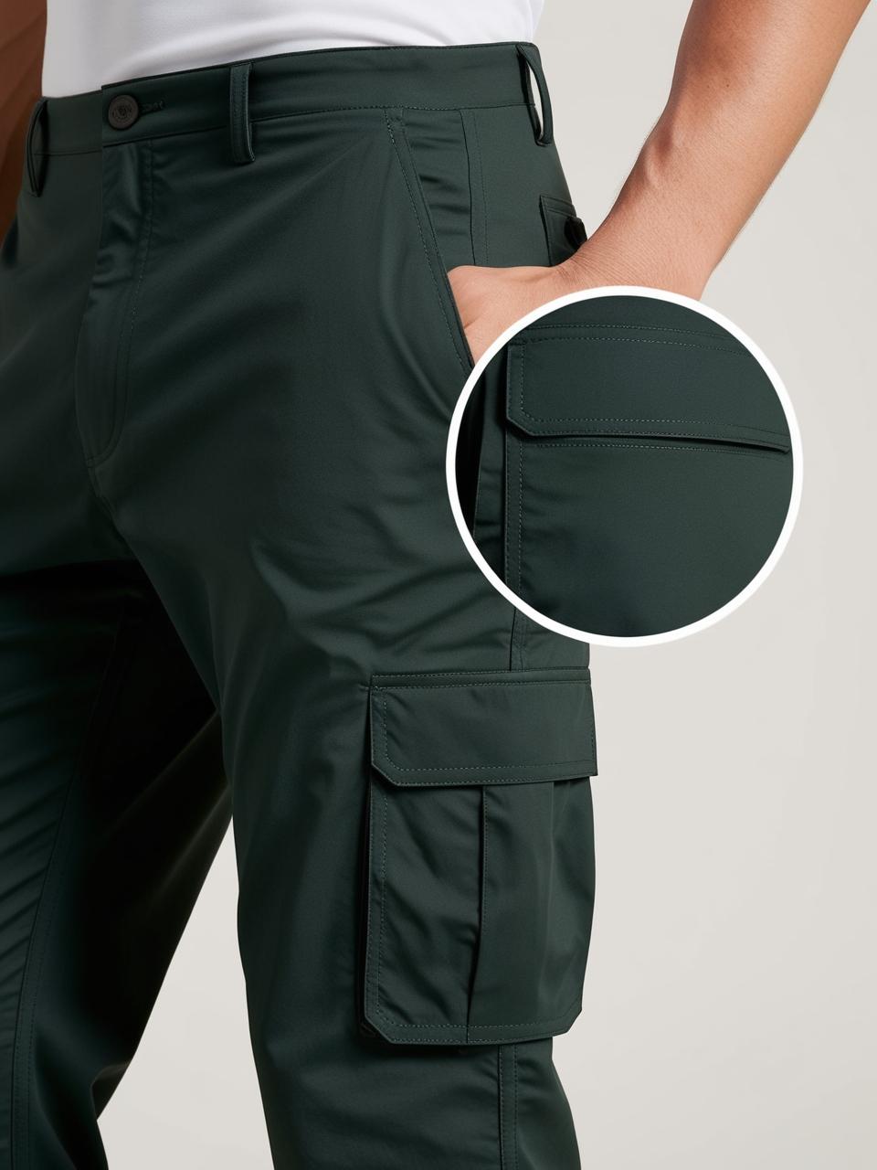 Men’s Utility Cargo Pants – Dark Green Versatile, Durable, and On-Trend