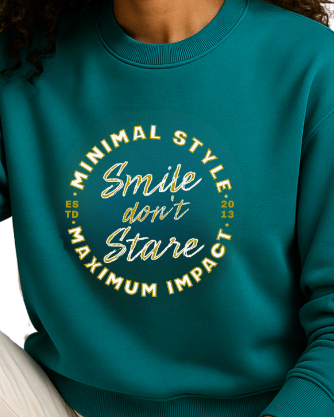 Green Teal Blue Sweatshirt for Women