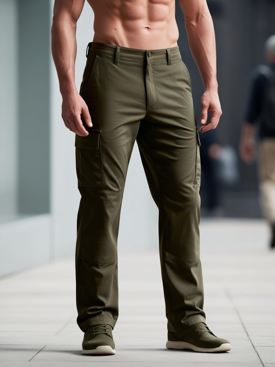 Men’s Utility Cargo Pants – Military Green Versatile, Durable, and On-Trend