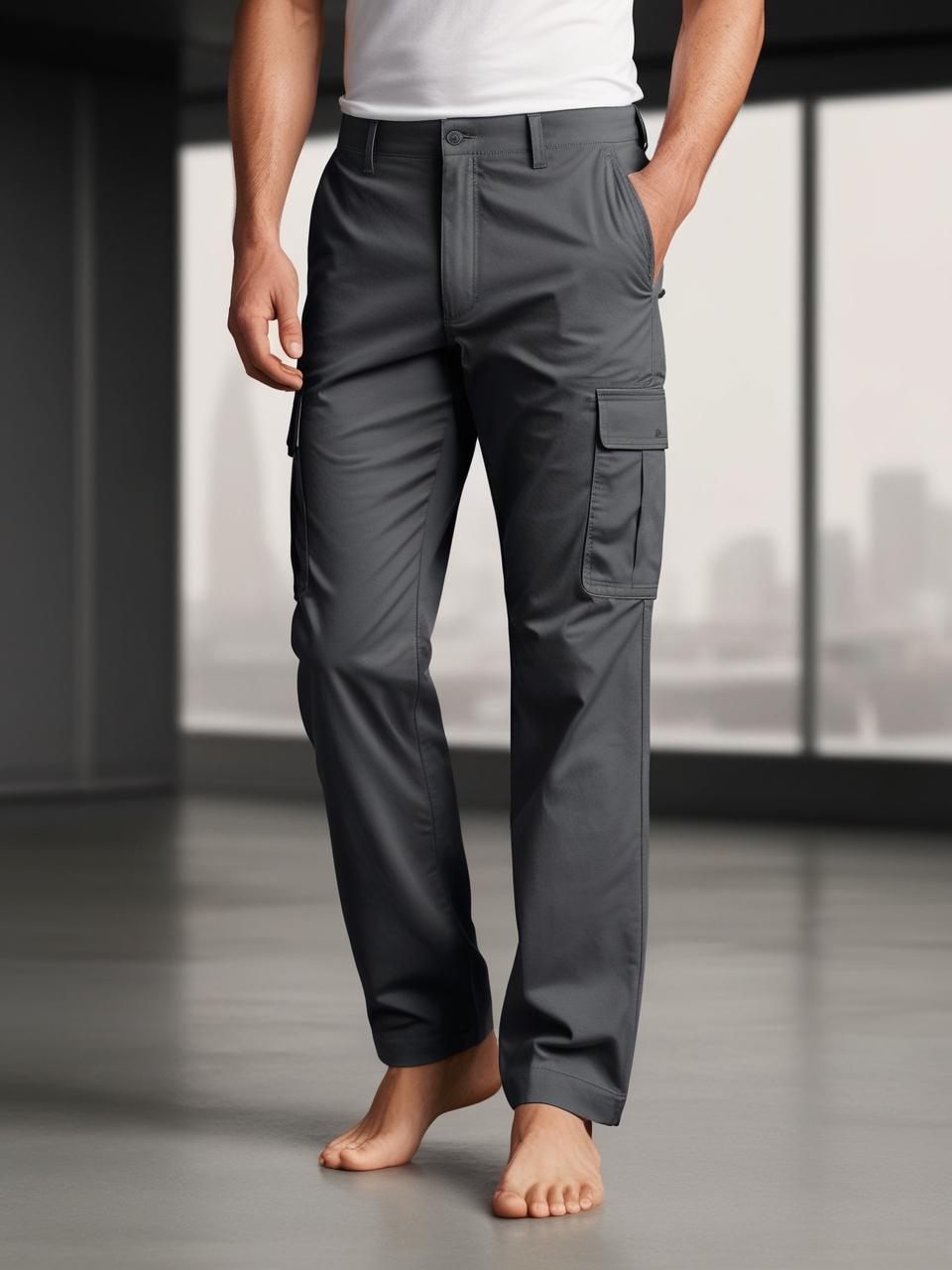 Men’s Utility Cargo Pants – Steel Grey Versatile, Durable, and On-Trend