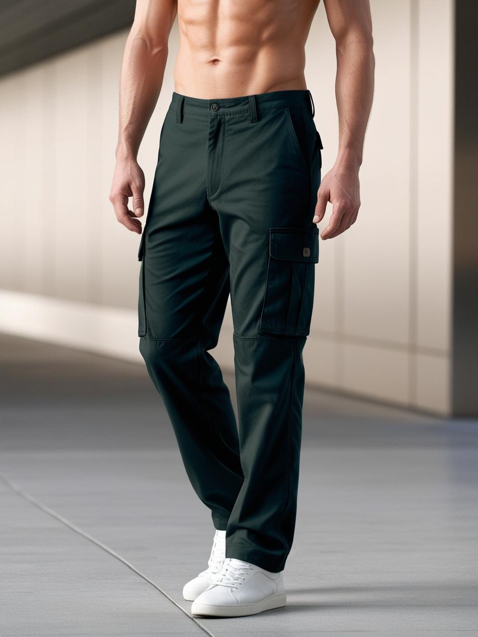 Men’s Utility Cargo Pants – Dark Green Versatile, Durable, and On-Trend
