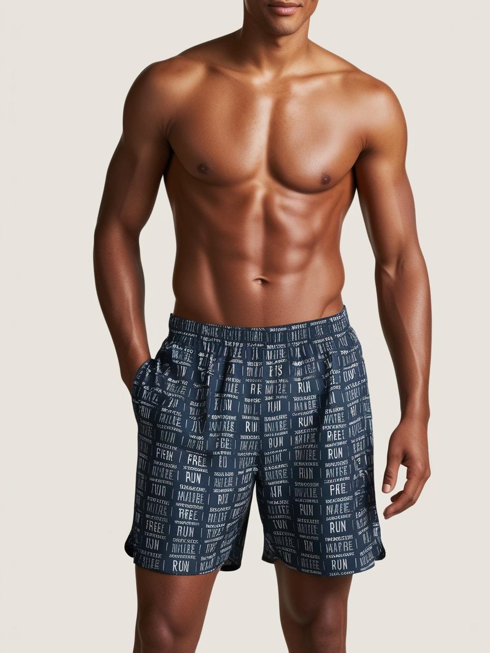 Men’s Twill Shorts – Print Pattern Lightweight, Breathable, and Stylish