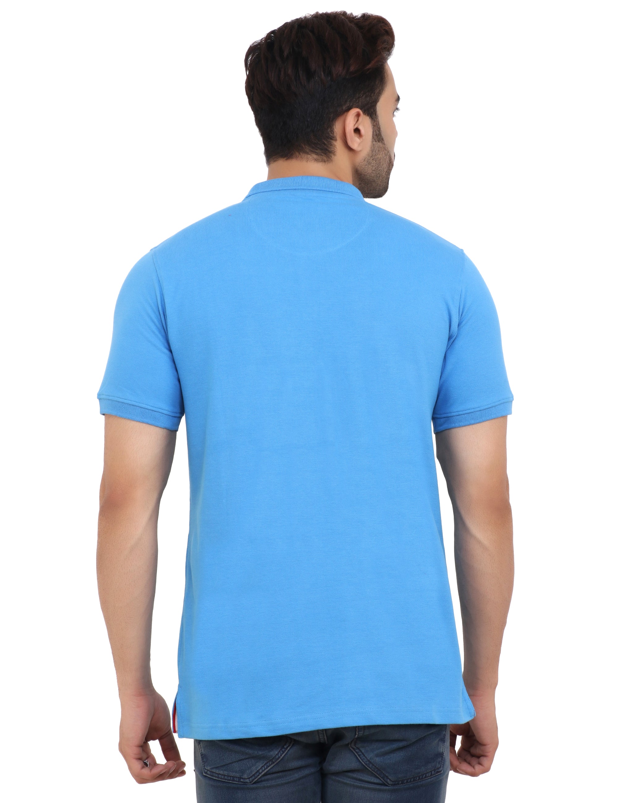 Back Profile Sky Blue Men's Cotton TShirt