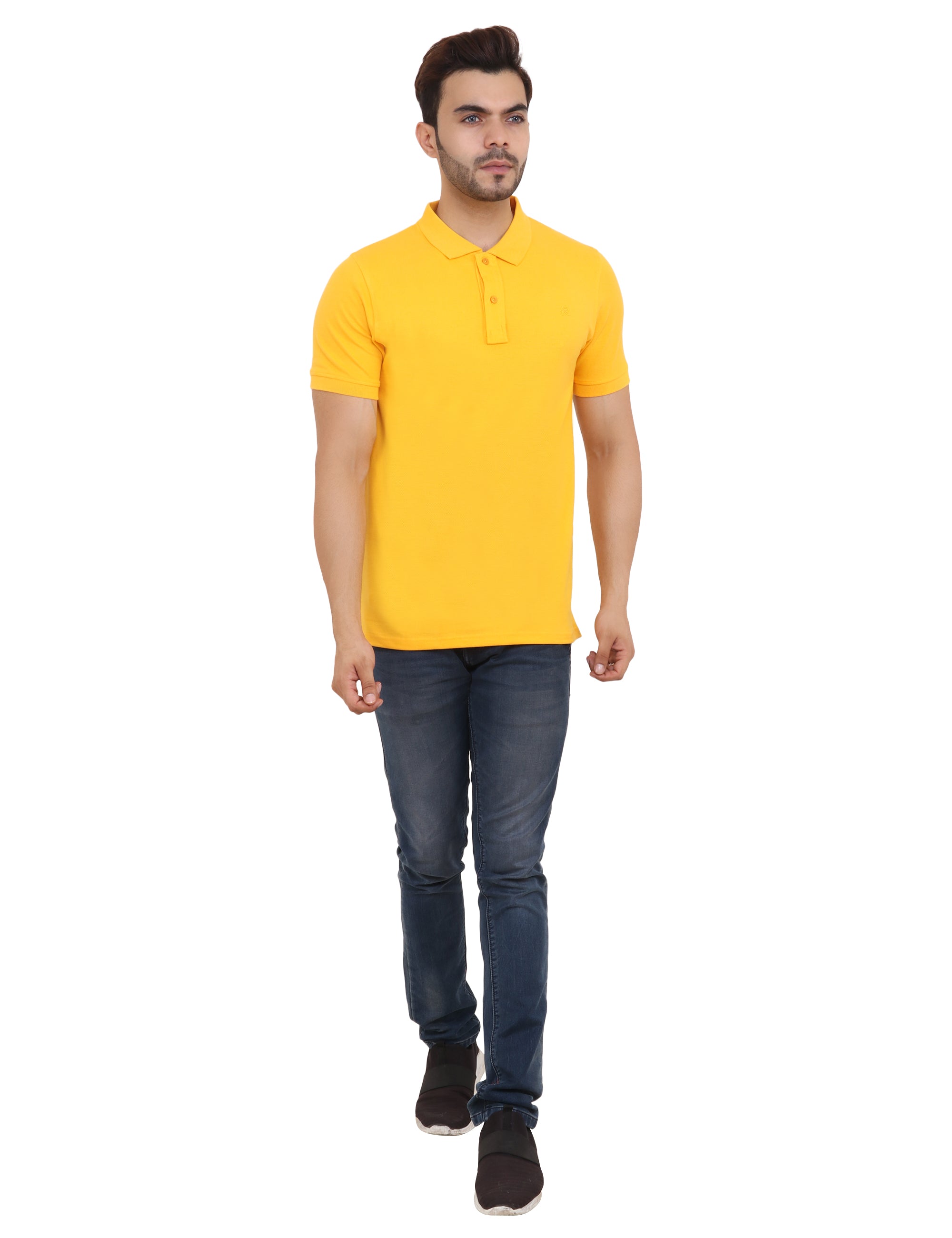 Premium Yellow Officewear Polo TShirt for Men