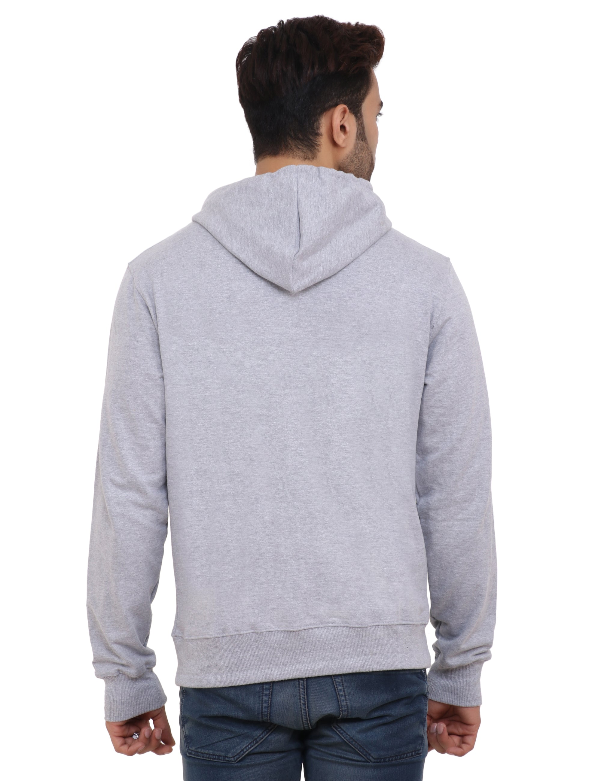 Back Profile Steel Grey Hoodie for Men