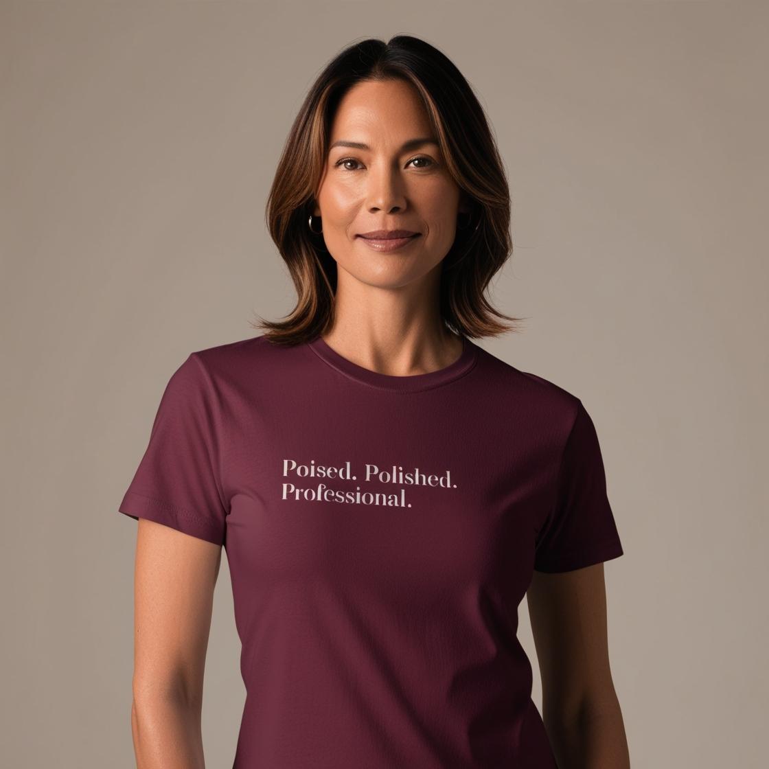 Wine Shade, Lightweight Everyday Cotton T-Shirts for Women