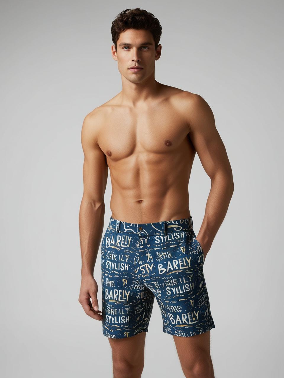 Men’s Twill Shorts – Print Pattern Lightweight, Breathable, and Stylish