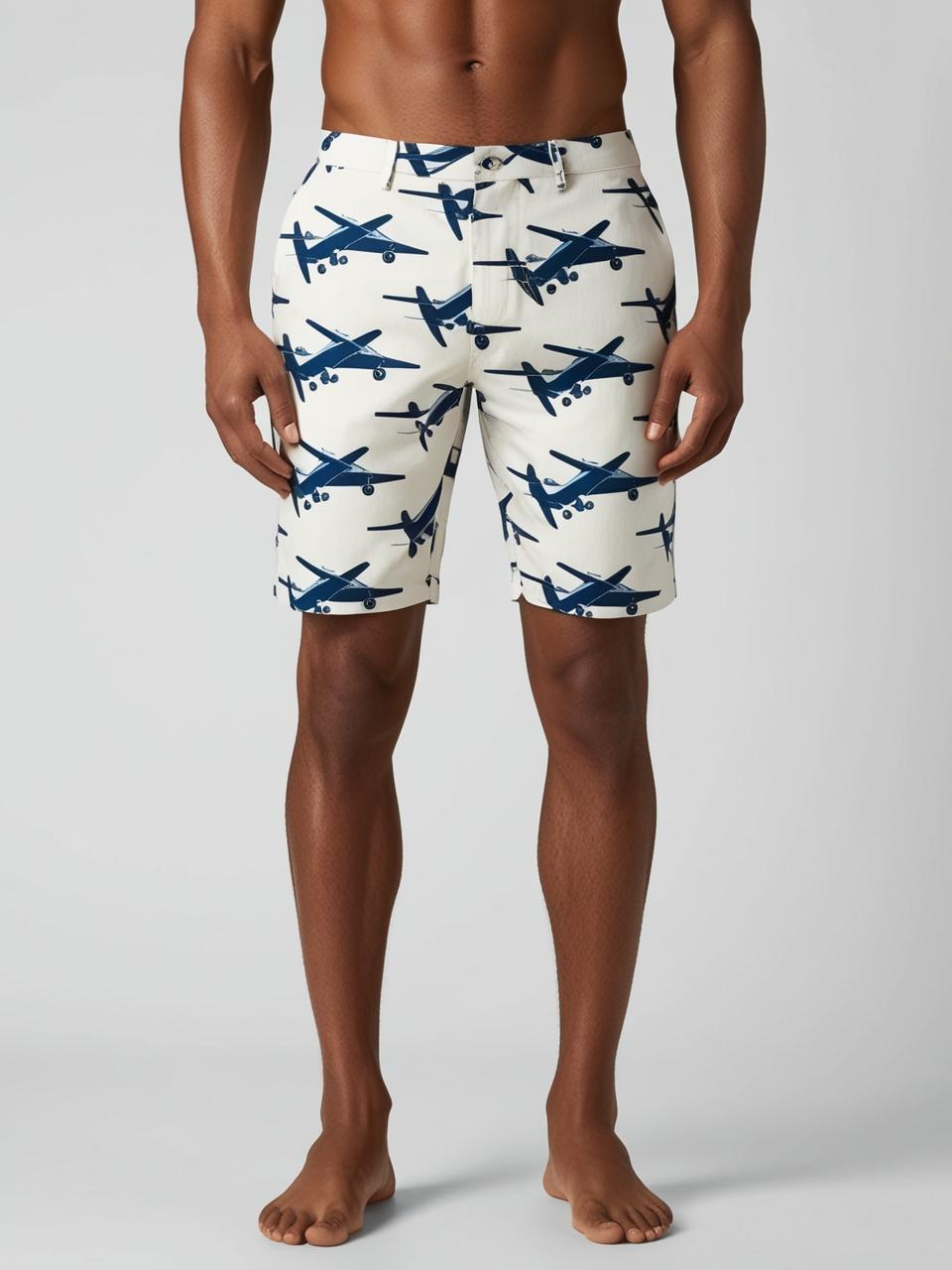 Men’s Twill Shorts – Print Pattern Lightweight, Breathable, and Stylish