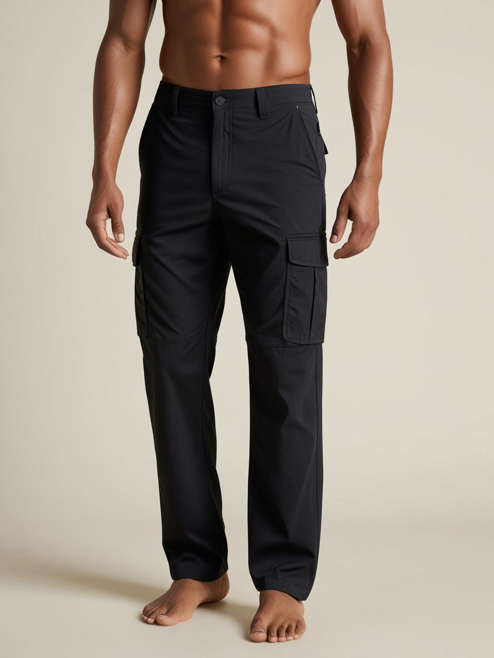 Men’s Utility Cargo Pants – Black Versatile, Durable, and On-Trend