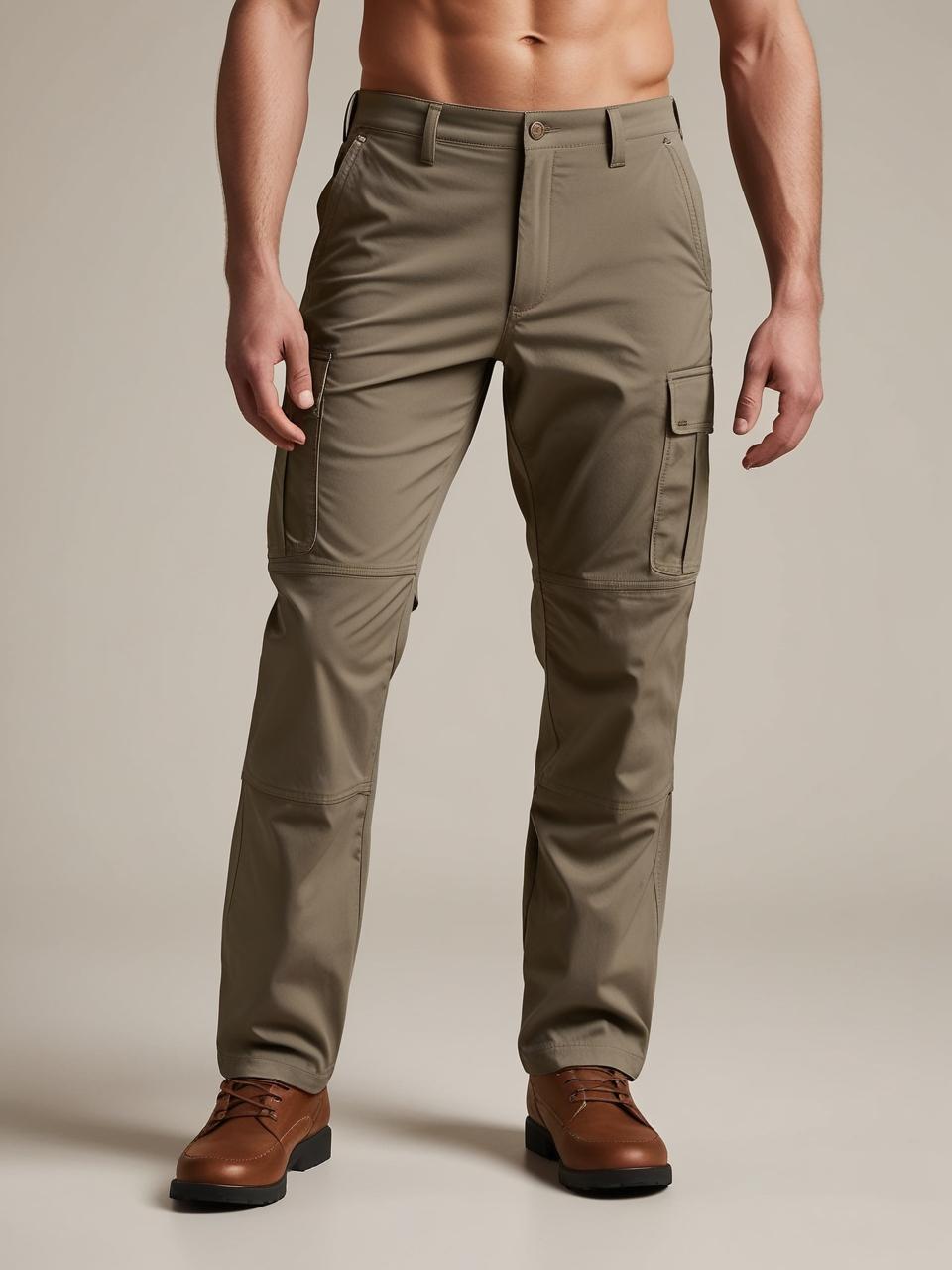 Men’s Utility Cargo Pants – Khaki Versatile, Durable, and On-Trend
