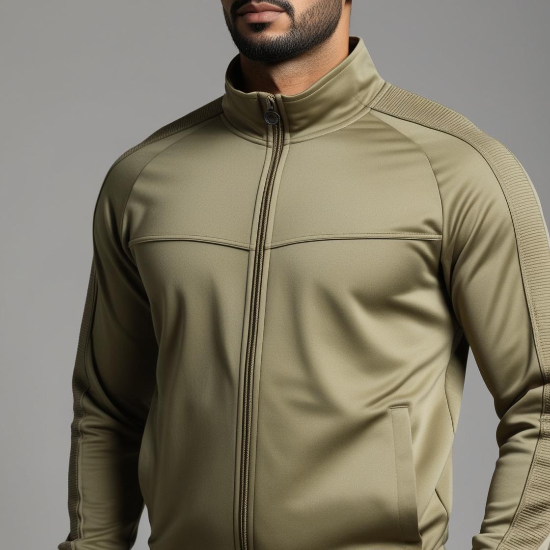 BarelyStylish Khaki Track Suit For Men